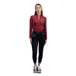 Calça polar de equitação Harcour Jaipur Preto