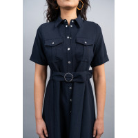 Vestido Harcour Disca Marinho Azul-marinho