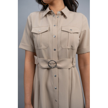 Vestido Harcour Disca Areia Amarelo