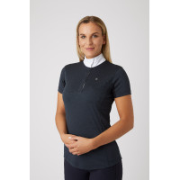 Polo de manga curta Blaire Horze Crescendo feminino Azul-marinho