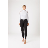 Calça Horze Grand Prix com grip de silicone para mulher Preto Calça Horze Grand Prix com grip de silicone para mulher Preto