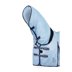 Camisa anti-moscas Freja Horze com cobre-pescoço Azul claro