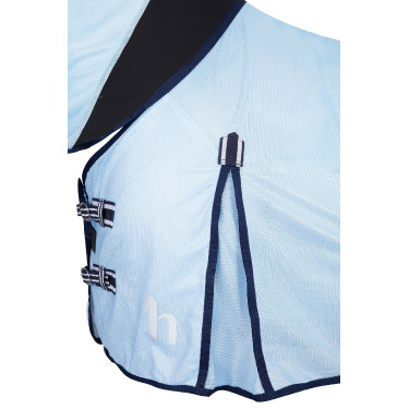 Camisa anti-moscas Freja Horze com cobre-pescoço Azul claro