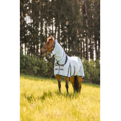 Camisa anti-moscas Freja Horze com cobre-pescoço Azul claro