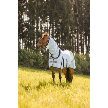 Camisa anti-moscas Freja Horze com cobre-pescoço Azul claro