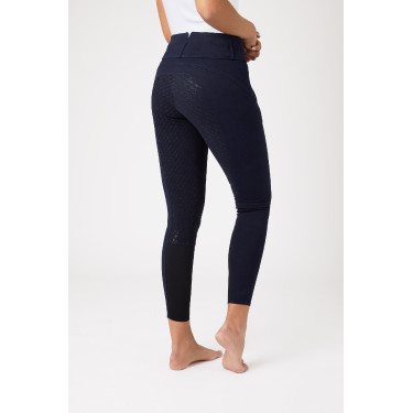 Calça antiderrapante de silicone Horze Daniela feminina Azul-marinho