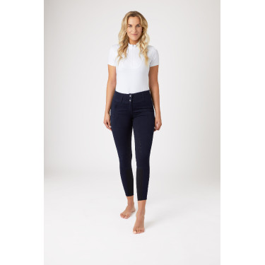 Calça antiderrapante de silicone Horze Daniela feminina Azul-marinho