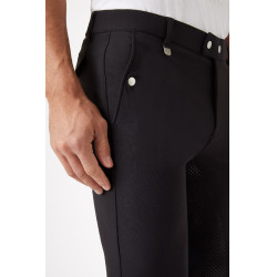 Calça com culote de silicone Horze Grand Prix masculino Preto