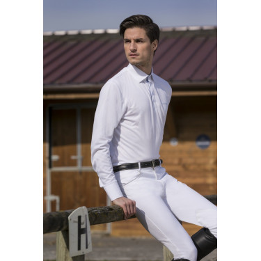 Polo Equithème Mesh de mangas compridas