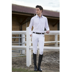 Polo Equithème Mesh de mangas compridas Polo Equithème Mesh de mangas compridas