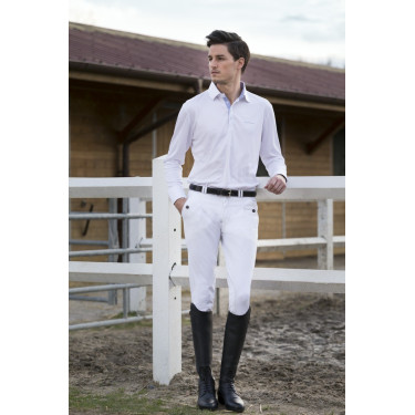 Polo Equithème Mesh de mangas compridas Polo Equithème Mesh de mangas compridas