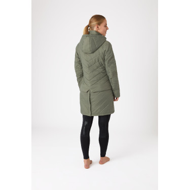 Casaco acolchoado Aurora Horze feminino com saia removível Casaco acolchoado Aurora Horze feminino com saia removível