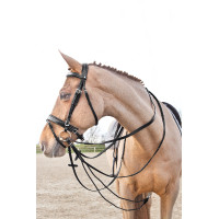 Rendas de couro/nylon tipo alemão Horze Sparta Preto