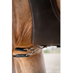 Rendas de couro/nylon tipo alemão Horze Sparta Preto