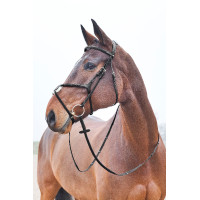Cabeçada com noseband cruzado Prescott Horze Preto