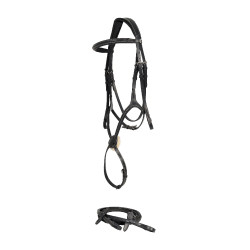Cabeçada com noseband cruzado Prescott Horze Preto