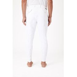 Calça com reforços de silicone Horze Grand Prix masculino Branco