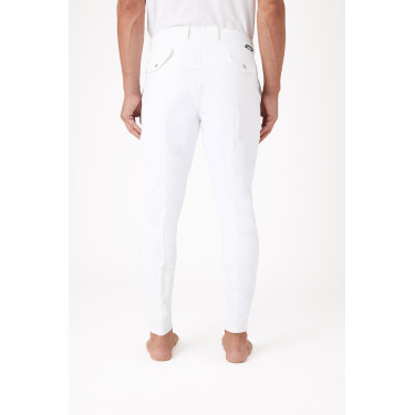 Calça com reforços de silicone Horze Grand Prix masculino Branco