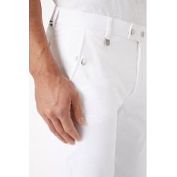 Calça com reforços de silicone Horze Grand Prix masculino Branco