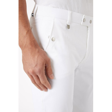 Calça com reforços de silicone Horze Grand Prix masculino Branco