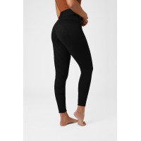 Calça de equitação térmica com silicone no assento completo Mia feminina Horze Preto Calça de equitação térmica com silicone no assento completo Mia feminina Horze Preto
