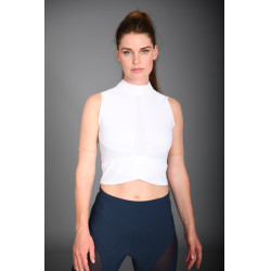 Crop top de competição Euro-Star Flying Fearless Branco nude