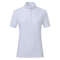 Polo de competição Euro-Star Estrella Branco óptico