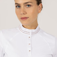 Polo de competição Euro-Star Estrella Branco óptico