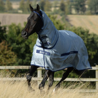 Capa anti-moscas Bucas Buzz-Off com Pescoço Inteiro Azul