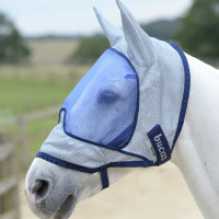 Máscara anti-moscas Bucas Buzz-Off Deluxe com orelhas Azul
