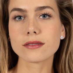 Brinco com logotipo HV Polo Lotta Prata