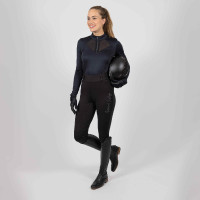 Polo em tecido Imperial Riding Gaby Preto Polo em tecido Imperial Riding Gaby Preto