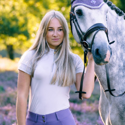 Pólo em tecido Imperial Riding Gina Cristal Branco