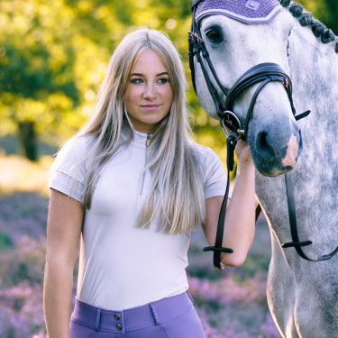 Pólo em tecido Imperial Riding Gina Cristal Branco