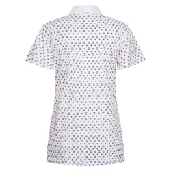 Polo em tecido Imperial Riding Roxy AOP Branco