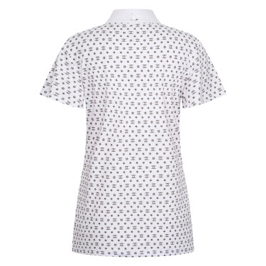 Polo em tecido Imperial Riding Roxy AOP Branco