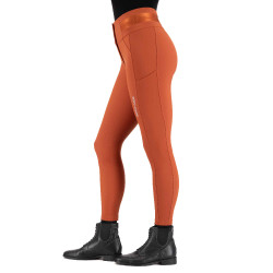 Calça de equitação Euro-Star Athletic Luxe FullGrip Cinábrio escuro Laranja Calça de equitação Euro-Star Athletic Luxe FullGrip Cinábrio escuro Laranja