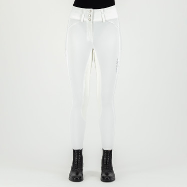 Calça de equitação Euro-Star Aurelia Competition Grip Connect Full Branco