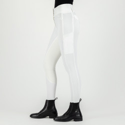 Calça de equitação Euro-Star Aurelia Competition Grip Connect Full Branco