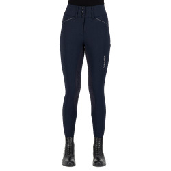 Calça de equitação Euro-Star Aurelia Grip Connect Full Noite Azul-marinho