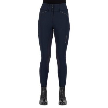 Calça de equitação Euro-Star Aurelia Grip Connect Full Noite Azul-marinho