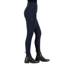 Calça de equitação Euro-Star Aurelia Grip Connect Full Noite Azul-marinho