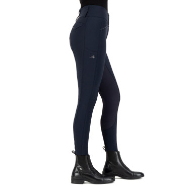 Calça de equitação Euro-Star Aurelia Grip Connect Full Noite Azul-marinho