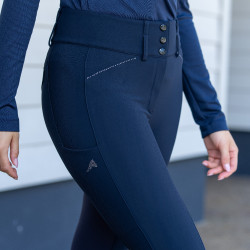 Calça de equitação Euro-Star Aurelia Grip Connect Full Noite Azul-marinho