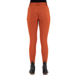 Calça de equitação Euro-Star Empressive FullGrip Cinábrio escuro Laranja