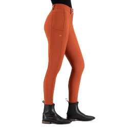 Calça de equitação Euro-Star Empressive FullGrip Cinábrio escuro Laranja