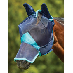 Máscara anti-moscas Weatherbeeta ComFiTec Deluxe Fine Mesh com orelhas e nariz Máscara anti-moscas Weatherbeeta ComFiTec Deluxe Fine Mesh com orelhas e nariz