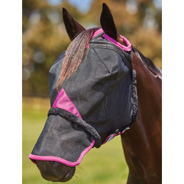Máscara anti-moscas Weatherbeeta ComFiTec Deluxe Durable Mesh com proteção nasal Máscara anti-moscas Weatherbeeta ComFiTec Deluxe Durable Mesh com proteção nasal