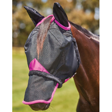 Máscara anti-moscas Weatherbeeta ComFiTec Deluxe Durable Mesh com orelhas e nariz Máscara anti-moscas Weatherbeeta ComFiTec Deluxe Durable Mesh com orelhas e nariz