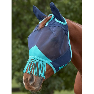 Máscara anti-moscas Weatherbeeta ComFiTec Deluxe Mesh com orelhas e franjas Máscara anti-moscas Weatherbeeta ComFiTec Deluxe Mesh com orelhas e franjas